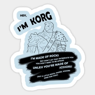 Hey, I'm Korg Sticker